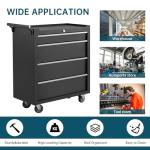 Loumernhant 4-Drawer Rolling Tool Chest, Heavy Duty Tool Storage Cabinet with Drawers & Locking Mechanism & Wheels, Multifunctional Utility Tool Storage Chest Organizer for Warehouse, Repair Shop.