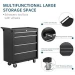 Loumernhant 4-Drawer Rolling Tool Chest, Heavy Duty Tool Storage Cabinet with Drawers & Locking Mechanism & Wheels, Multifunctional Utility Tool Storage Chest Organizer for Warehouse, Repair Shop.