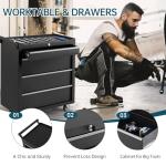 Loumernhant 4-Drawer Rolling Tool Chest, Heavy Duty Tool Storage Cabinet with Drawers & Locking Mechanism & Wheels, Multifunctional Utility Tool Storage Chest Organizer for Warehouse, Repair Shop.