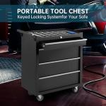 Loumernhant 4-Drawer Rolling Tool Chest, Heavy Duty Tool Storage Cabinet with Drawers & Locking Mechanism & Wheels, Multifunctional Utility Tool Storage Chest Organizer for Warehouse, Repair Shop.