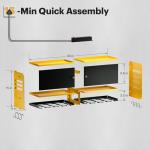 Spampur Power Tool Organizer Wall Mount with Charging Station,Garage Metal Cabinet 15 Min Quick Assembly & Max 150lb load with 6 Outlet Power Strip, 8 Slots Cordless Drill for Workshop/Shed/Tool Room