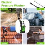 Pressure Washer -5000PSI Power Washer 500ML Foam Canno with Pressure Washers 4 Quick Connect Nozzles for Cars Patios Driveway