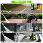 Pressure Washer -5000PSI Power Washer 500ML Foam Canno with Pressure Washers 4 Quick Connect Nozzles for Cars Patios Driveway