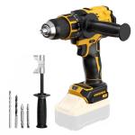 Cordless Hammer Drill Compatible with Dewalt 20V MAX Battery(No Battery)20V Brushless Drill, 1/2" Cordless Drill for Concrete with Variable Speed