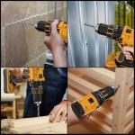 Cordless Hammer Drill Compatible with Dewalt 20V MAX Battery(No Battery)20V Brushless Drill, 1/2" Cordless Drill for Concrete with Variable Speed