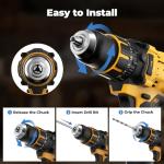 Cordless Hammer Drill Compatible with Dewalt 20V MAX Battery(No Battery)20V Brushless Drill, 1/2" Cordless Drill for Concrete with Variable Speed
