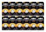 12-Pack Duracell 2450 Batteries 3.0 Volt Lithium Coin Button