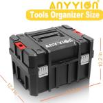 Anyyion Tool Box, 3-Tiers Multi-Function Storage Portable Toolbox Organizer, Stackable.
