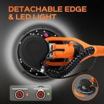 Drywall Sander Tool, KUPERIA 8.5 Amp Popcorn Ceiling Removal Tool with 7 Variable Speed 800-1800RPM,Electric Drywall Sander with Extendable Handle,LED Light,6 Basic Sand Paper& 6 Grid Sandpaper,Orange