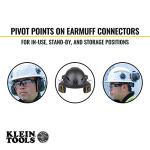 Klein Tools 60502 Ear Muffs with Hard Hat Full Brim Attachment, 26dB NRR, for Construction, Manufacturing, Maintenance, Woodworking