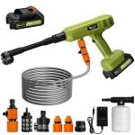 Cordless Pressure Washer,900PSI Portable Battery Power Washer,Electric Car Pressure Washer Handheld with 6-in-1 Nozzle & 1.5Ah Battery, Portable Electric Cleaner for Car/Floor/Garden/Fence