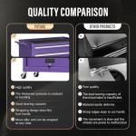 Pataku 8 Drawer Tool Chest with Wheels, 2-in-1 Detachable Rolling Tool Chest with Drawers, Large Tool Cart on Lockable Wheels, Metal Tool Box for Garage/Workshop(Purple)