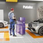 Pataku 8 Drawer Tool Chest with Wheels, 2-in-1 Detachable Rolling Tool Chest with Drawers, Large Tool Cart on Lockable Wheels, Metal Tool Box for Garage/Workshop(Purple)