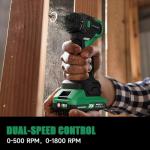 SCHNEIDER 20V MAX Cordless Drill Driver, Brushless, 619 in-lbs, 1/2 Inch Electric Drill, 2 Speed, 2 Batteries and Charger Included