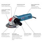 Bosch GWX10-45E 4-1/2 In. X-LOCK Ergonomic Angle Grinder