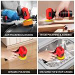 Cordless Sander, 3" Palm Sander with 16.8V 3.0Ah Li-ion Battery, 3500RPM Mini Polisher, 19 Accessories Sanders Tool for Sanding/Polishing/Waxing/Cleaning