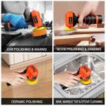 Cordless Sander, 3" Palm Sander with 16.8V 3.0Ah Li-ion Battery, 3500RPM Mini Polisher, 19 Accessories Sanders Tool for Sanding/Polishing/Waxing/Cleaning