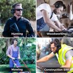 ProCase Extra Large SNR 37dB Noise Cancelling Headphones, NRR 30dB Hearing Protection Ear Muffs for Adults Noise Reduction, Wide Size Adjustment and Comfortable -Black