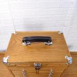 INWINACALT Oak Tool Chest, 8-Drawer Portable Handle with Chrome Hardware,Red Oak Color