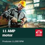 Metabo 4-1/2-5-Inch Angle Grinder, 11 Amp, 11,000 RPM, Non-Locking Paddle Switch, Made in Germany, WP 11-125 Quick, 603624420, Green