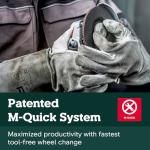 Metabo 4-1/2-5-Inch Angle Grinder, 11 Amp, 11,000 RPM, Non-Locking Paddle Switch, Made in Germany, WP 11-125 Quick, 603624420, Green