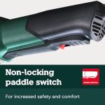 Metabo 4-1/2-5-Inch Angle Grinder, 11 Amp, 11,000 RPM, Non-Locking Paddle Switch, Made in Germany, WP 11-125 Quick, 603624420, Green