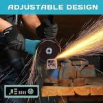 Cordless Mini Angle Grinder, 3-Inch Brushless Angle Grinder 22000 RPM with 2x 21V 2.0Ah Batteries, 4pcs Cutting Discs, 300W Power Electric Grinder Tool for Metal Wood Polishing Rust Removal