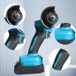 Cordless Mini Angle Grinder, 3-Inch Brushless Angle Grinder 22000 RPM with 2x 21V 2.0Ah Batteries, 4pcs Cutting Discs, 300W Power Electric Grinder Tool for Metal Wood Polishing Rust Removal