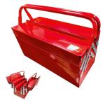 YATOINTO Metal Cantilever Tool Box 18 Inch, 3 Layers 5 Tray Portable Fold Out Tool Box Organizer Storage for Home Studio Auto Repair Factory 18" * 8 "* 8"