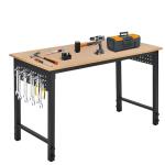 Attracoast 2000LB Heavy-Duty & 47" Adjustable Garage Workbench with Locking Casters - Portable Workbench with 20 Hooks & Outlets