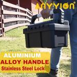 Anyyion 19 Inch Tool box with Removable Tray, Truly Strong and Durable For Craft Storage, Household,(Interna Sizel:17.83"L*8.82"W*6.69"H)