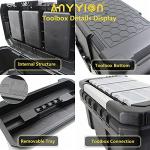 Anyyion 19 Inch Tool box with Removable Tray, Truly Strong and Durable For Craft Storage, Household,(Interna Sizel:17.83"L*8.82"W*6.69"H)