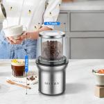 Secura Coffee Grinder Electric, Spice Grinder, Dual Glass Bowls for Wet & Dry Grinding