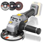 ADOTOCAM Angle Grinder, 20V Brushless Cordless, 4-1/2 Inch, Compatible with Dewalt Battery (No Battery), with Metal Grinding Wheel, for Cutting, Grinding, Polishing, Carving