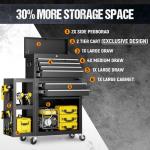 Dkenicor Heavy-Duty 8-Drawer Rolling Tool Chest & Cabinet Combo,3-in-1 Tool Box on Wheels with Lockable Steel Garage, Detachable Top Toolbox & Bottom Storage Cart with Additional Cabinet, 2026 Black