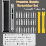 Electric Screwdriver,Mini Electric Screwdriver,44 in 1 Screwdriver Set,Rechargeable Portable Cordless Repair Tool Kit for Electronics Laptops Glasses Clocks