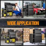 Dkenicor Heavy-Duty 8-Drawer Rolling Tool Chest & Cabinet Combo,3-in-1 Tool Box on Wheels with Lockable Steel Garage, Detachable Top Toolbox & Bottom Storage Cart with Additional Cabinet, 2026 Black