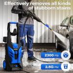 Pressure Washer, Power Washer with 4 Nozzles and Foam Cannon, High Pressure Cleaning Machine for Cars, Driveways, Fences, Patios, Home Cleaning