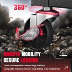 Superday Metal Tool Chest, 8 Drawer Rolling Tool Chest with Wheels, Detachable Tool Storage Cabinet with Lock for Garage, Steel Tool Cart with Liner & Hooks for Workshop, Warehouse (Black)