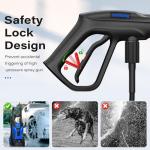 Pressure Washer, Power Washer with 4 Nozzles and Foam Cannon, High Pressure Cleaning Machine for Cars, Driveways, Fences, Patios, Home Cleaning