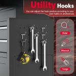 Superday Metal Tool Chest, 8 Drawer Rolling Tool Chest with Wheels, Detachable Tool Storage Cabinet with Lock for Garage, Steel Tool Cart with Liner & Hooks for Workshop, Warehouse (Black)