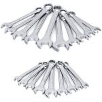 19-Piece Complete Metric Combination Wrench Set in Roll-up Pouch, No Skipped Metric Sizes 6mm - 24mm | Best Value Wrench Set, Ideal for General Household, Garage, Workshop, Auto Repairs, Emergency