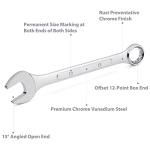 19-Piece Complete Metric Combination Wrench Set in Roll-up Pouch, No Skipped Metric Sizes 6mm - 24mm | Best Value Wrench Set, Ideal for General Household, Garage, Workshop, Auto Repairs, Emergency