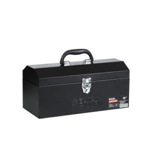 Black Canyon 16 Inch Tool Box, Metal Tool Box, 0.8mm Carbon Steel, Portable&Padlockable, 4 Non-Slip Foot Pads, Ideal for Trailer, Mechanic, DIY-ers, Car Toolbox, Workshops, Garages, Repair Shops