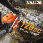 120cc Gas Powered Chainsaw with 36 Inch Bar, 8.4hp 6.2kw Big Large Chain saw 2-cycle Motosierra De Gasolina for Extreme Logging Cutting, All Parts Fit for Husqvarna 3120 Xp, NEOTEC NH8120 Chainsaw Gas
