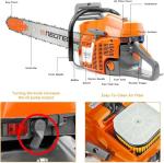 120cc Gas Powered Chainsaw with 36 Inch Bar, 8.4hp 6.2kw Big Large Chain saw 2-cycle Motosierra De Gasolina for Extreme Logging Cutting, All Parts Fit for Husqvarna 3120 Xp, NEOTEC NH8120 Chainsaw Gas