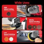 Cordless Angle Grinder Compatible with Milwaukee M18 18V Battery(NO Battery) Battery Powered Angle Grinder,4-1/2" Angle Grinder (No Wheels)