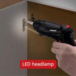 8 in 1 Electric Screwdriver, 3.6V Cordless Drill Screwdriver Rechargeable, 3.5N·m Max Torque Electric Screw Gun with 6 Accessory Kit, Micro USB, Front LED Light, Easy for Small Home Projects