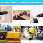 8 in 1 Electric Screwdriver, 3.6V Cordless Drill Screwdriver Rechargeable, 3.5N·m Max Torque Electric Screw Gun with 6 Accessory Kit, Micro USB, Front LED Light, Easy for Small Home Projects
