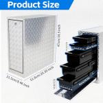 Maeklon Truck Bed Tool Box with 5-Drawer Slides, Heavy Wall Aluminum Truck Bed Tool Box, Lockable Tool Chest Storage for Pickup, Jobsite and Side Trucks, Silver